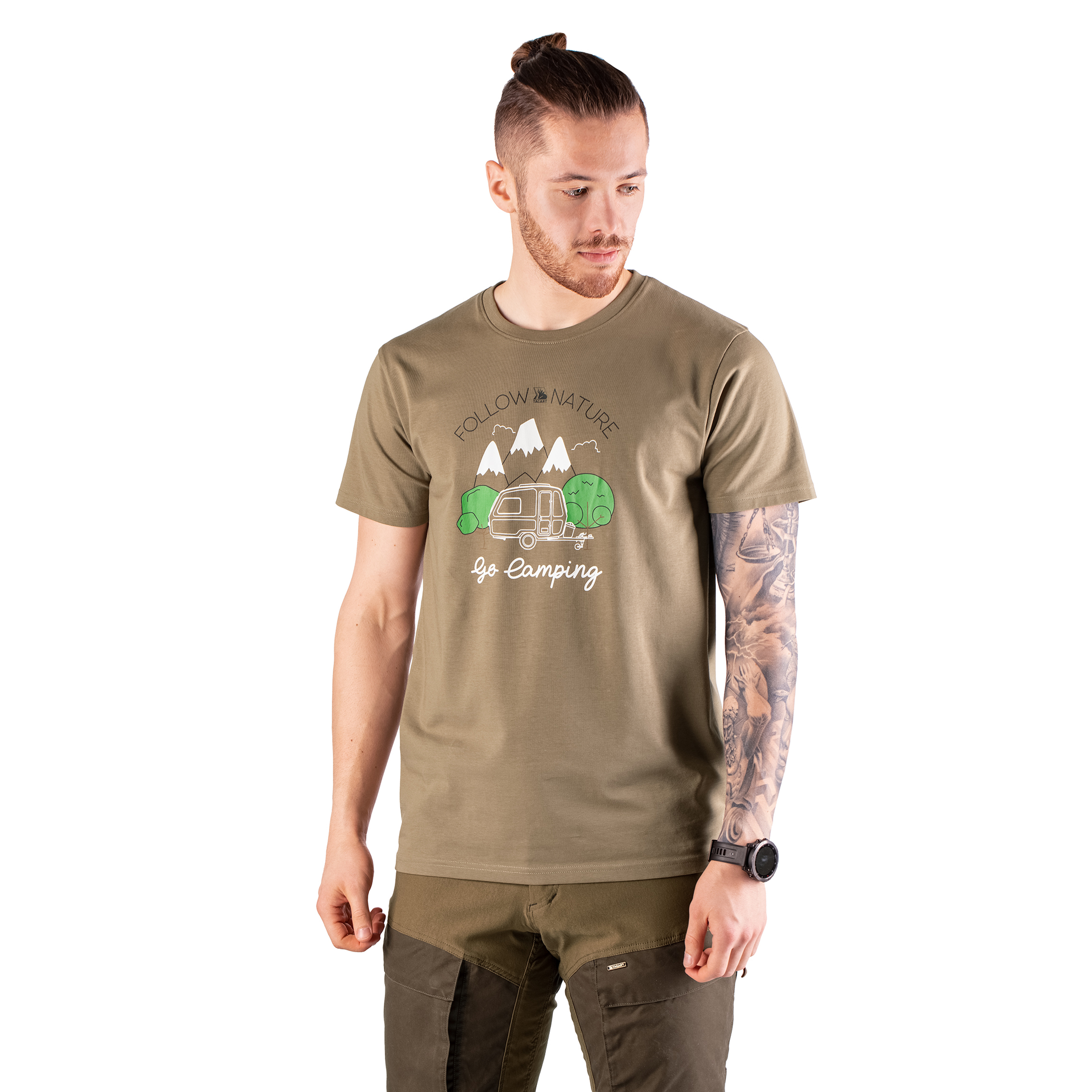 Koszulka męska Tagart FNT CAMP beżowa