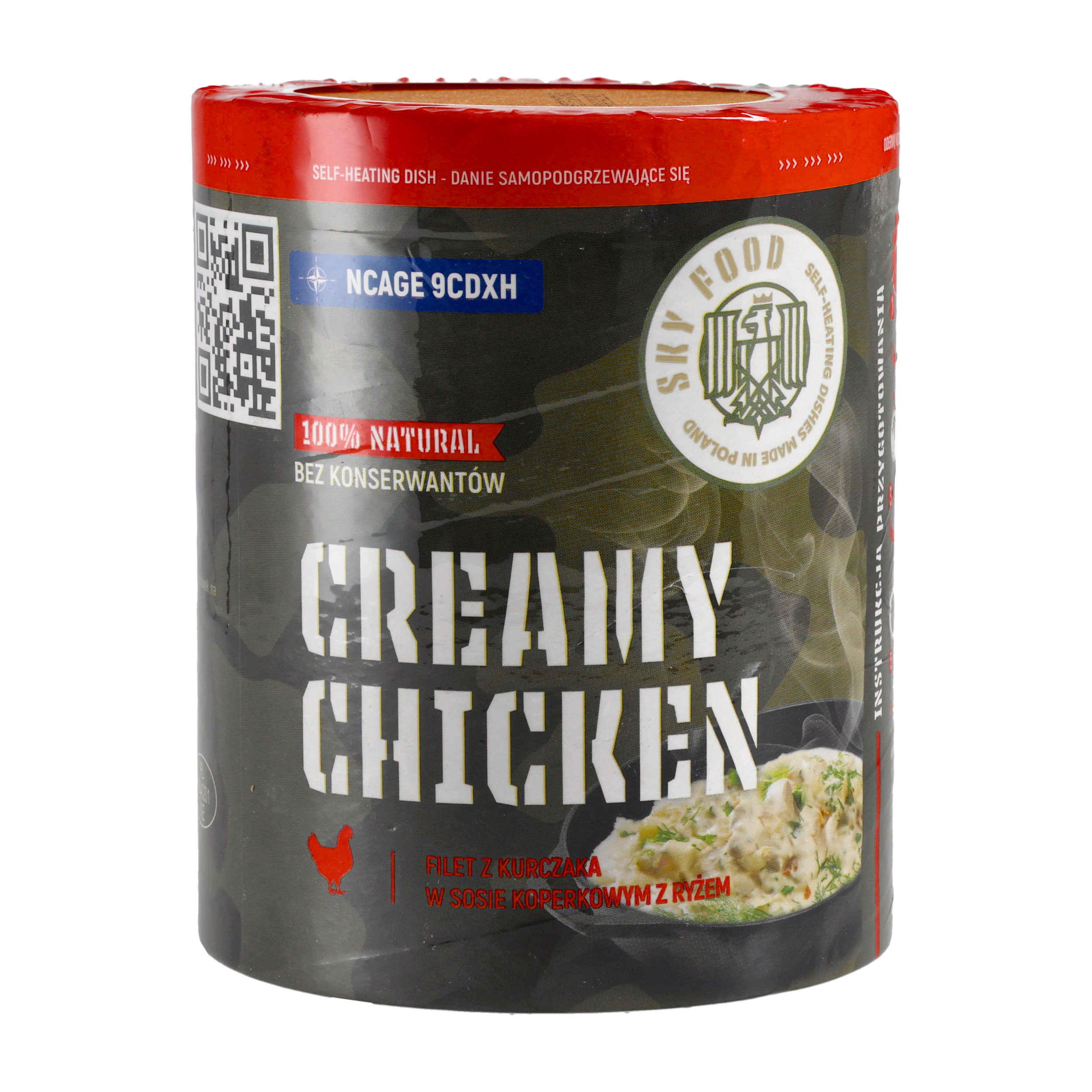 Danie samopodgrzewające SKYFOOD Filet z kurczaka w sosie koperkowym z ryżem 400 g