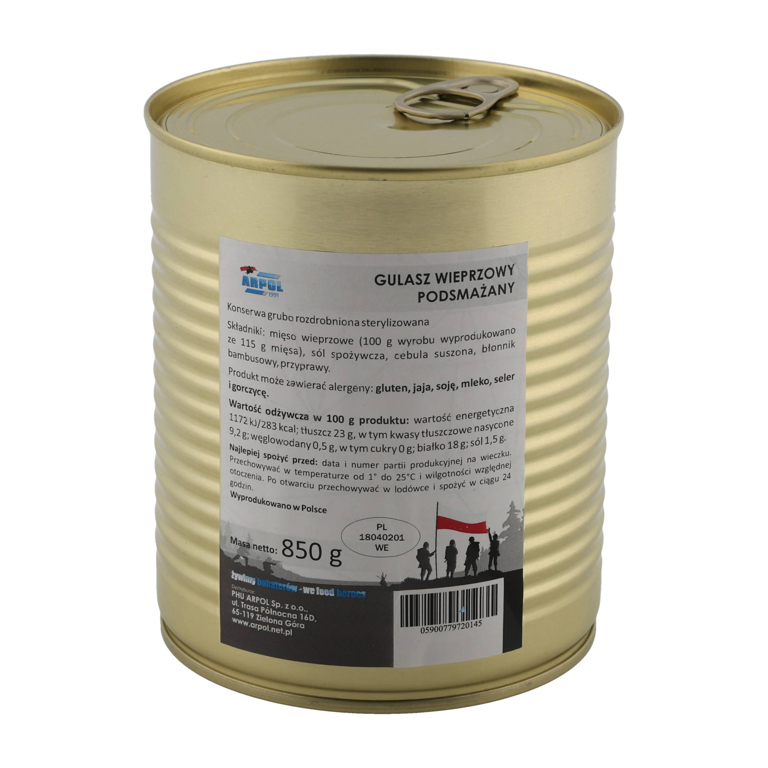 Gulasz wieprzowy Arpol podsmażany 850 g