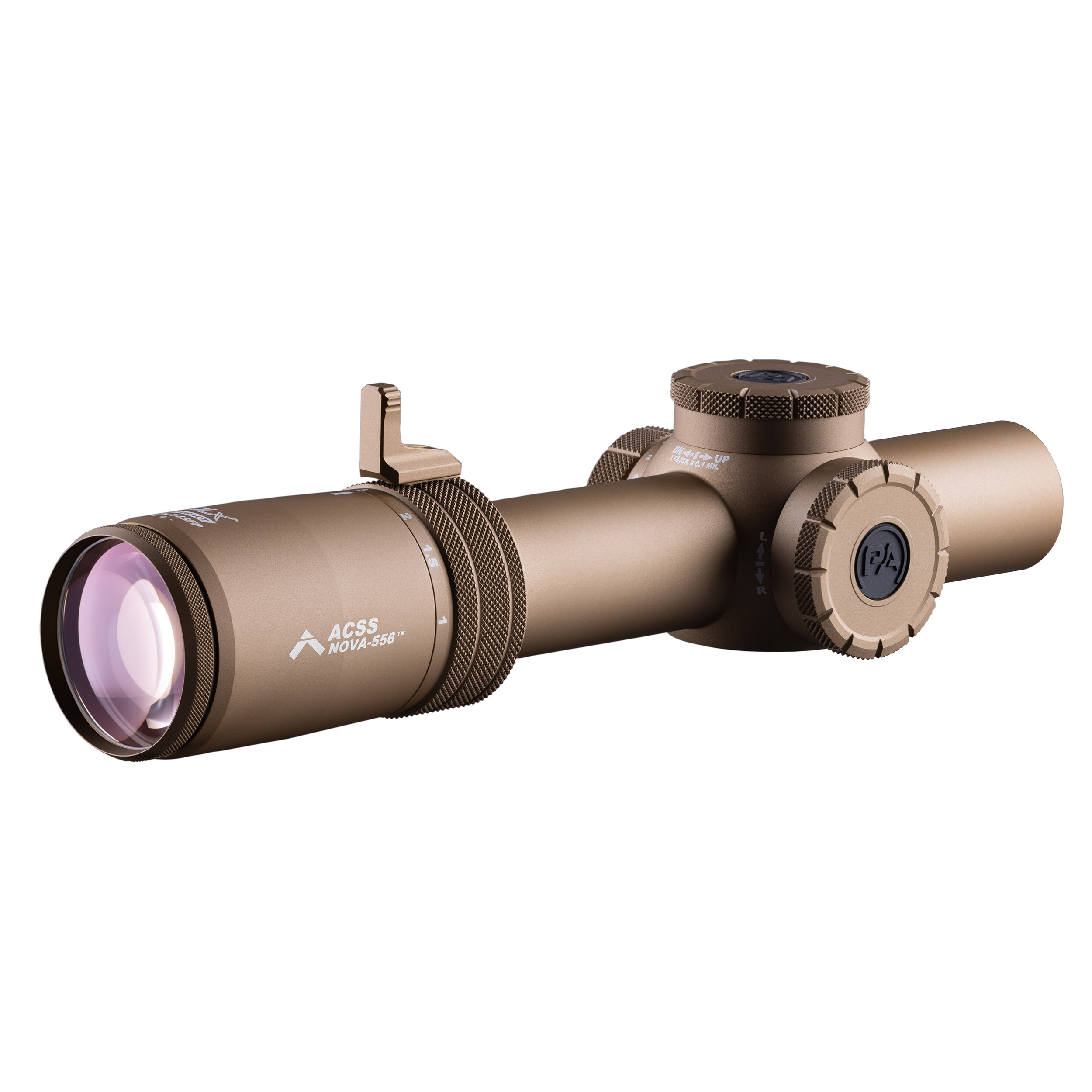 Luneta celownicza Primary Arms Compact PLx-1-8x24 SFP Illuminated ACSS Nova 5.56/.308 Fiber Wire Reticle FDE