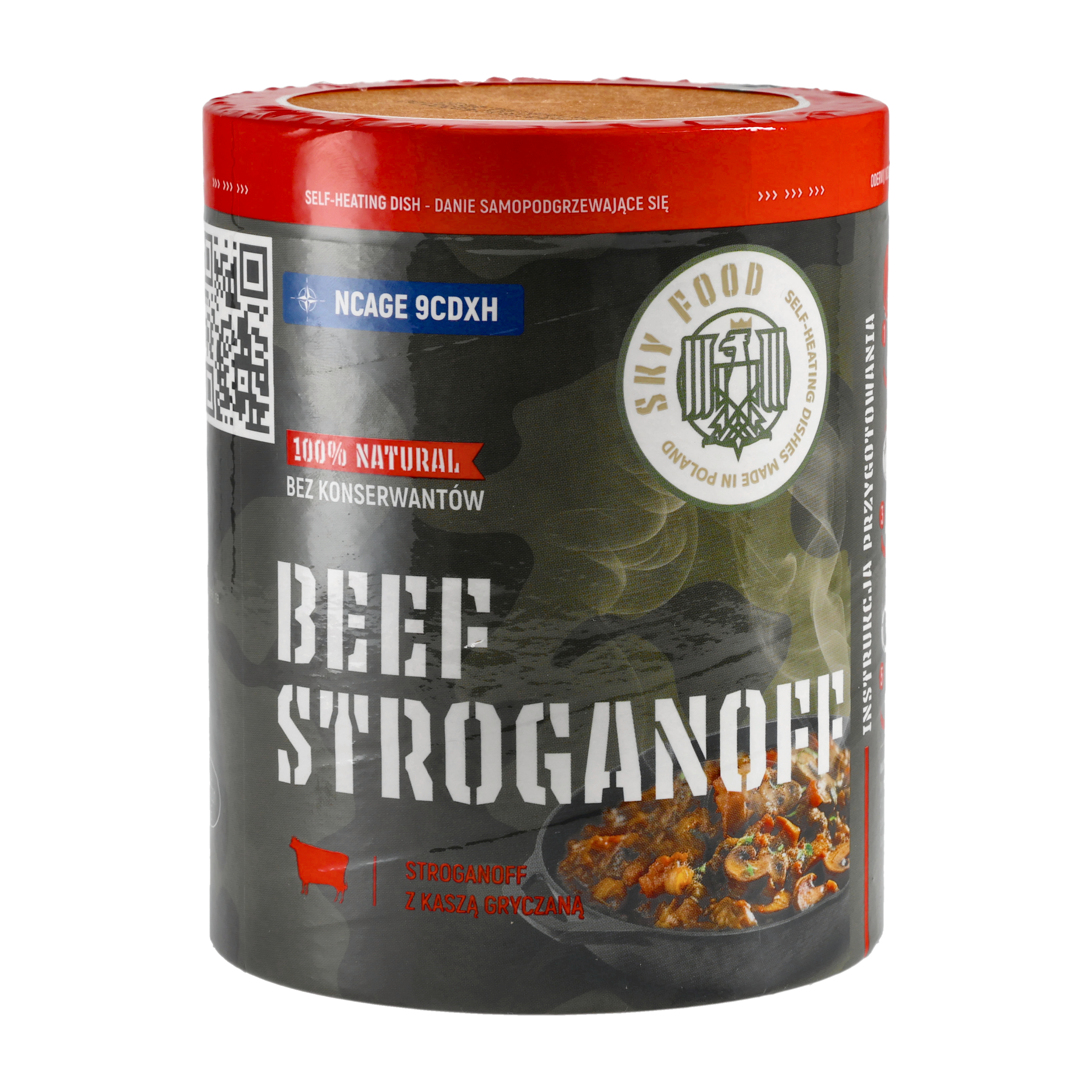Danie samopodgrzewające SKYFOOD Stroganoff z kaszą gryczaną 400 g