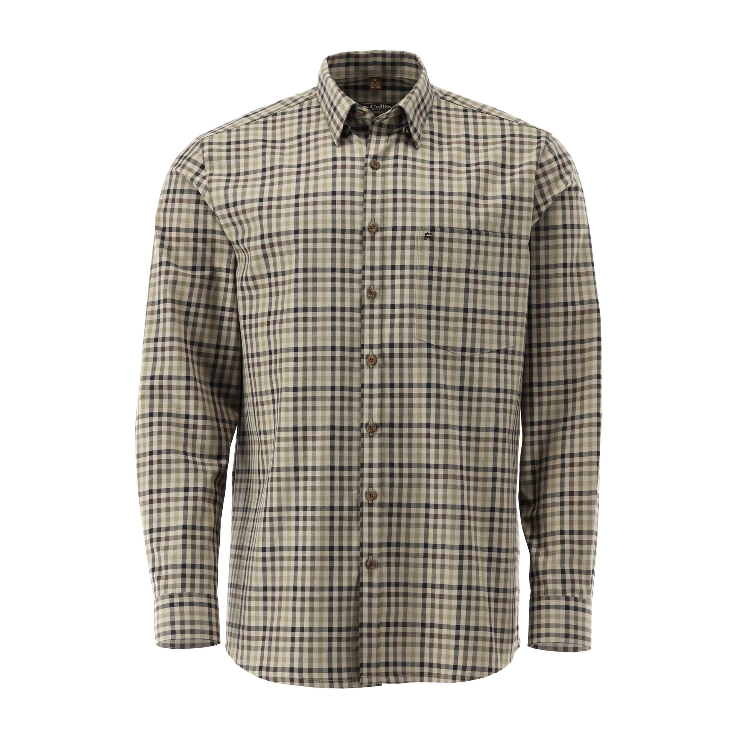 Koszula w kratkę Tom Collins - oliwkowy