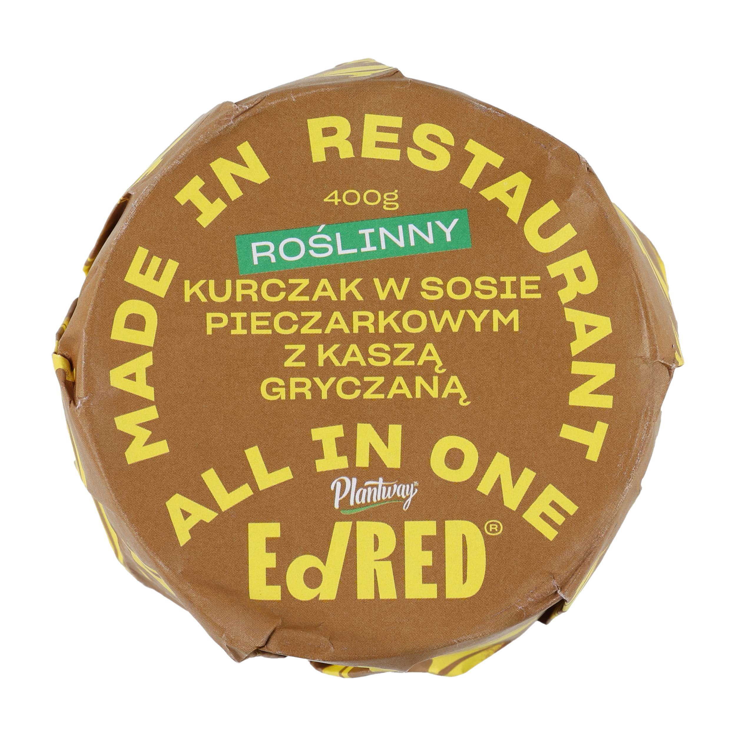 Konserwa Ed Red All in One Roślinny kurczak w sosie pieczarkowym z kaszą gryczaną 400 g