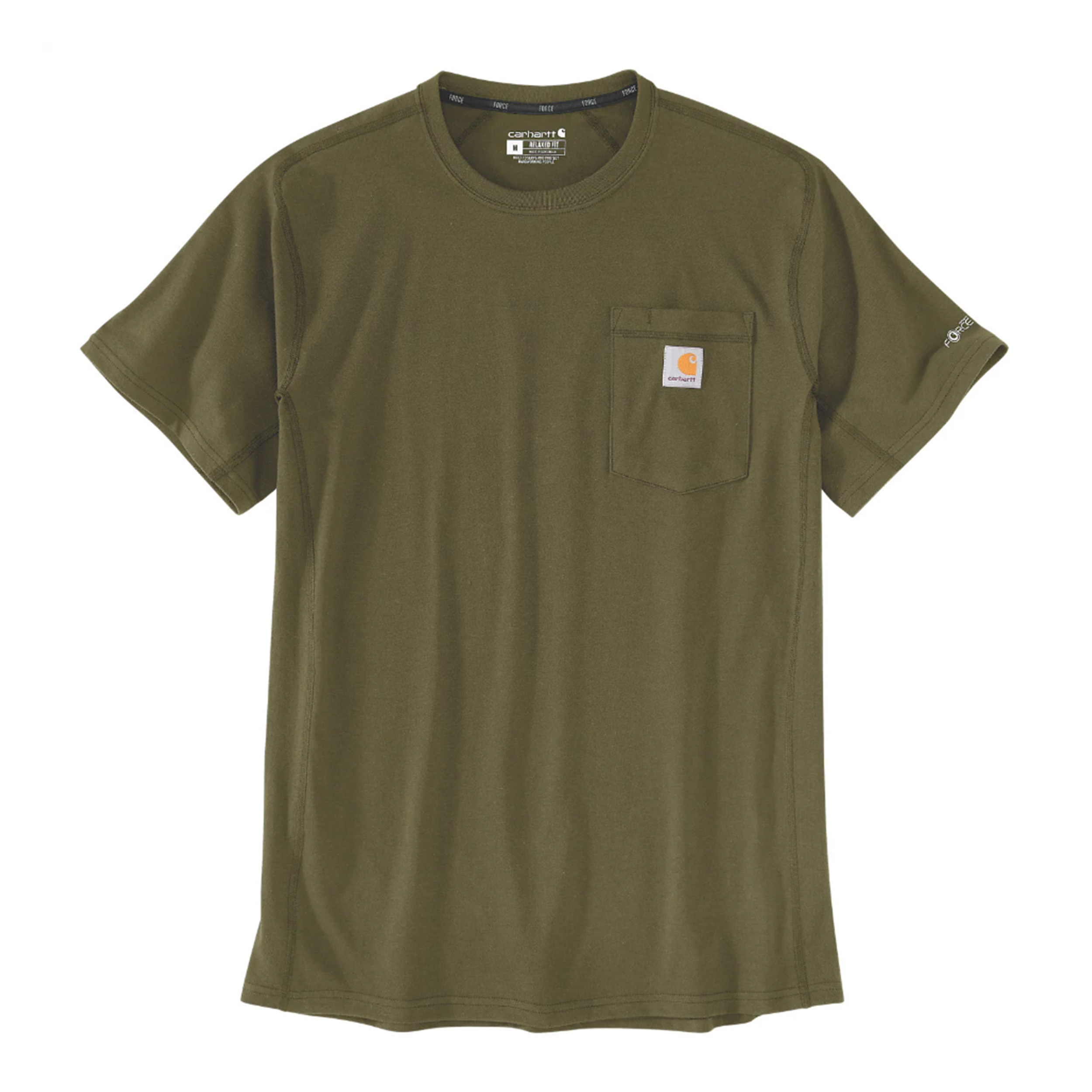 Koszulka Carhartt Force Midweight S/S Pocket - dark bronzed green