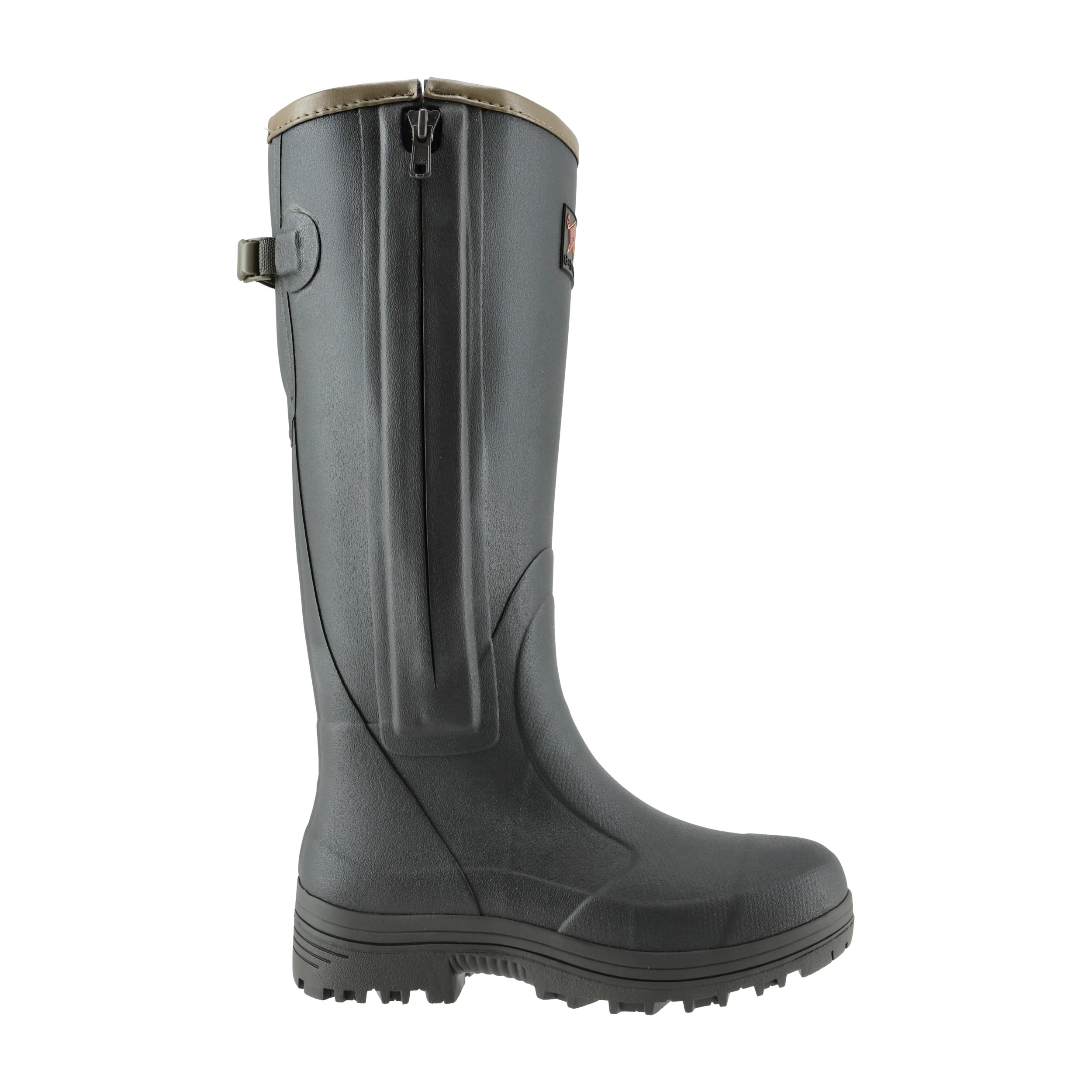 Kalosze Gateway1 Pheasant Game 18" Leather side zip, czarno/oliwkowe