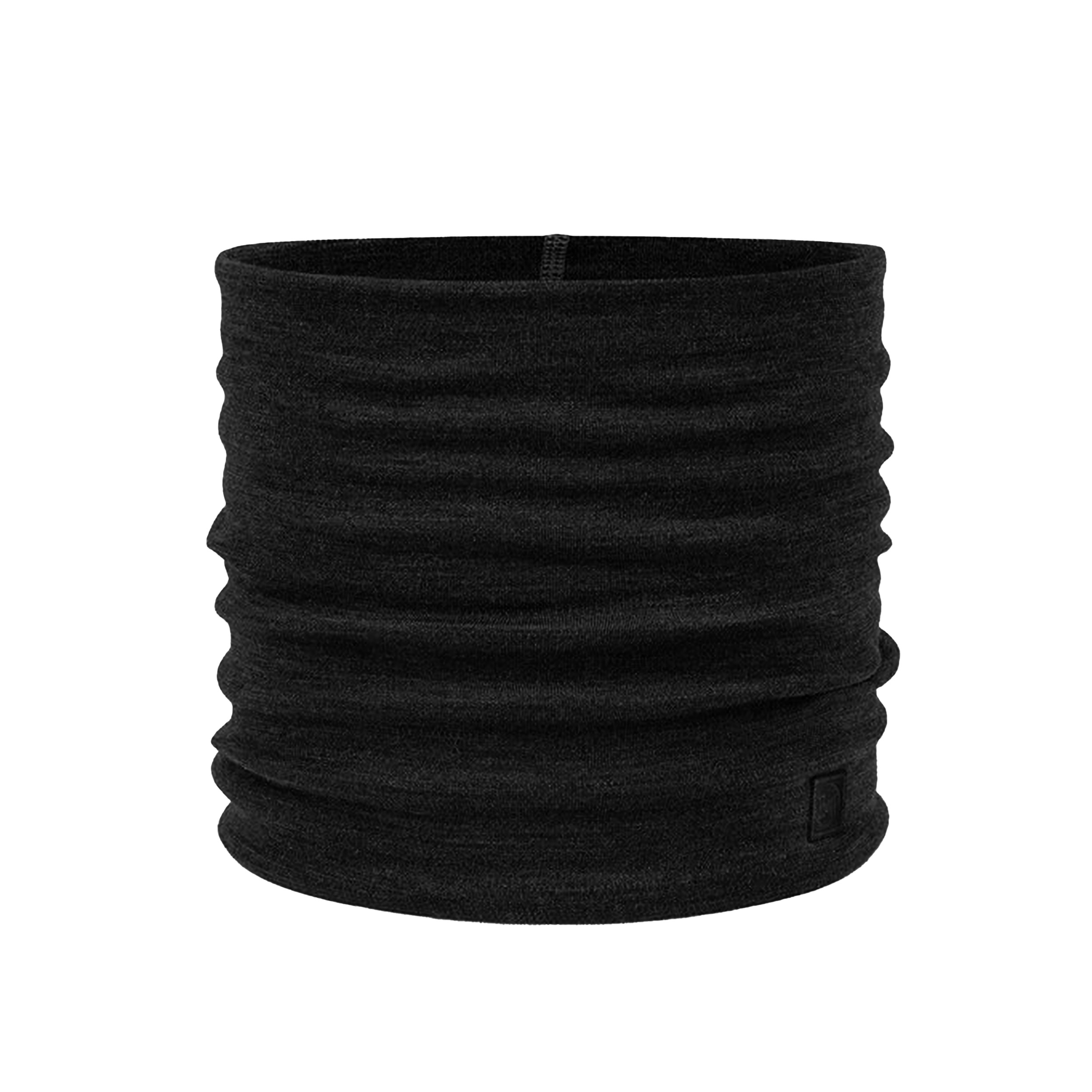 Komin Buff Heavyweight Merino Wool - solid black