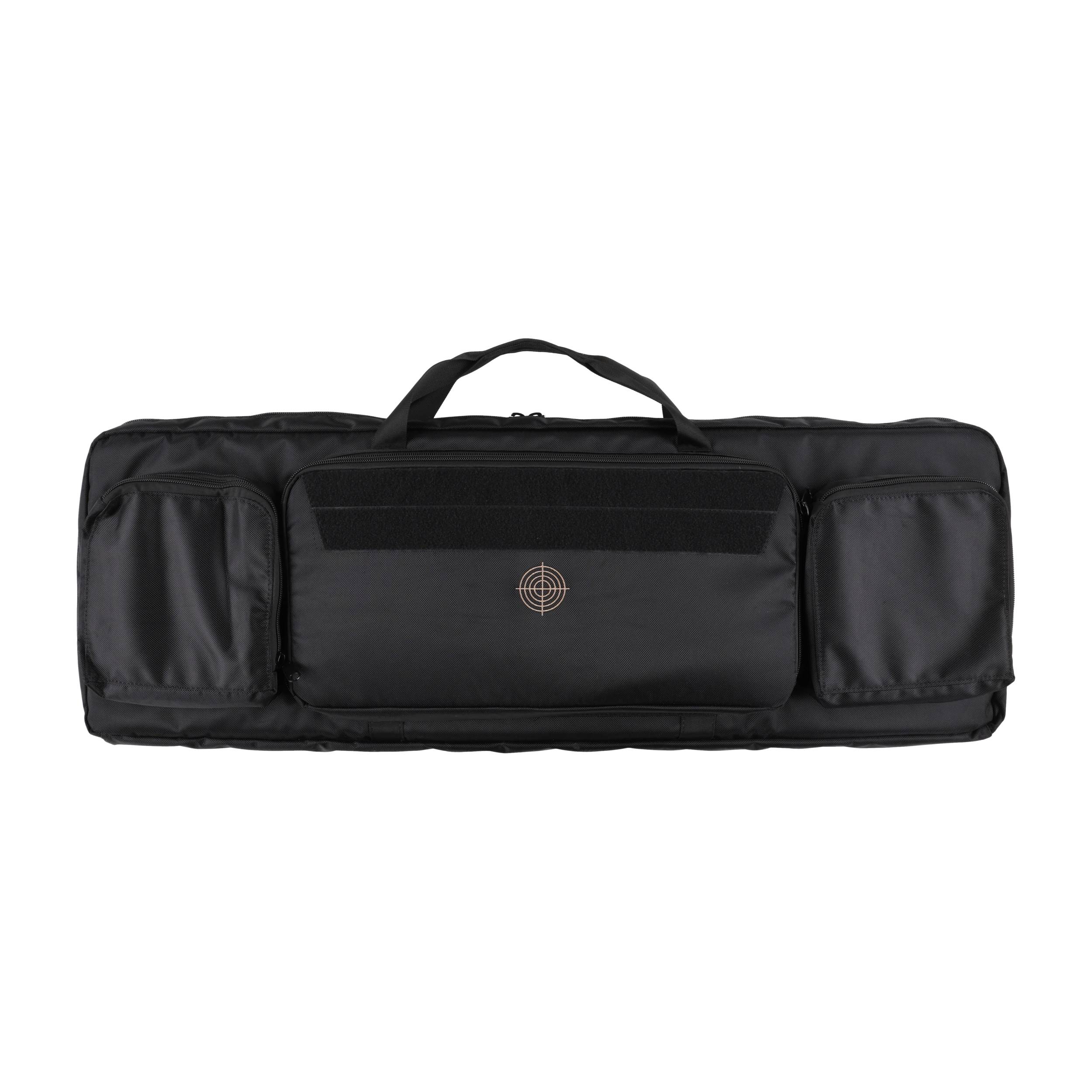 Pokrowiec na broń Forsport Tactical na dwie jednostki broni 105 cm - czarny, haft beżowy celownik VX